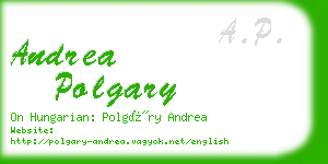 andrea polgary business card